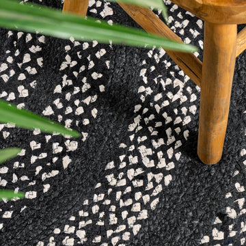 Abyss Braided Bohemian Coastal Round Jute Area Rug
